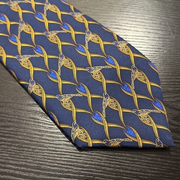 Lanvin Paris Bird Motif Silk Tie - Picture 2 of 7